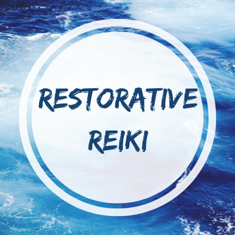 Restorative Reiki over wave image