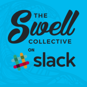 the swell collective on slack over blue illustration