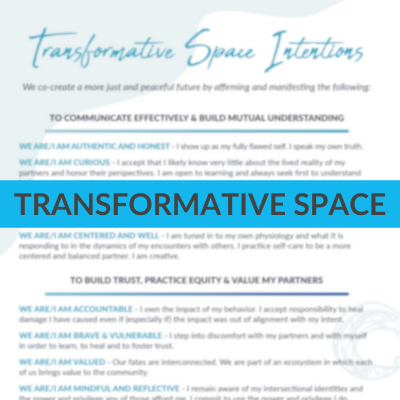 Transformative Space Intentions 2023